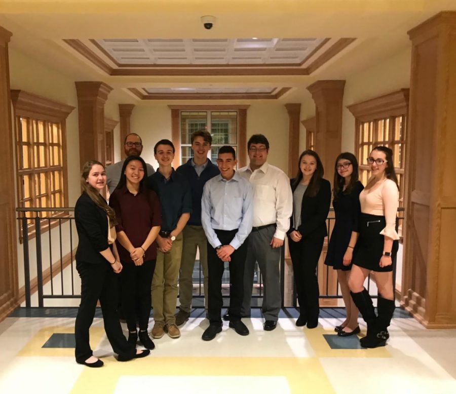 From left to right: Jillian Cabral, Benjamin Chase, Jillian Platt, Jacob Biello, Maxwell Cabana, Ryan Silverman, Jaden Cranshaw, Rebecca Donovan, Cassandra Pay, Maya Newhook, Abigail Montag (not pictured) and Santiago Abril (not pictured).