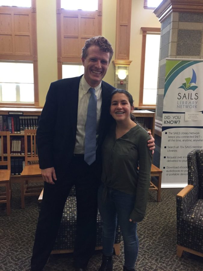 Joe Kennedy III recently spoke at Somerset Berkley Regional High School.