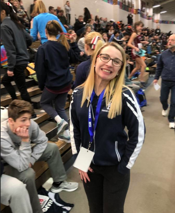 Ms. Cote is also the head coach for Winter and Spring Track.