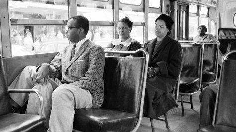 Rosa Parks participating in the Montgomery Bus Boycott. (Image courtesy of Don Cravens/Getty Images)