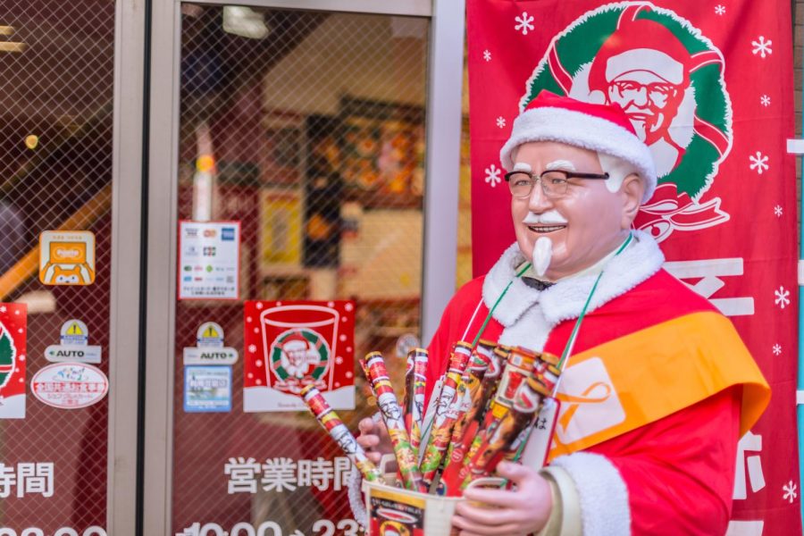 An example of the festive Colonel Sanders statues found throughout Japan during the holidays. (Imaged courtesy of Times Out - Tokyo)