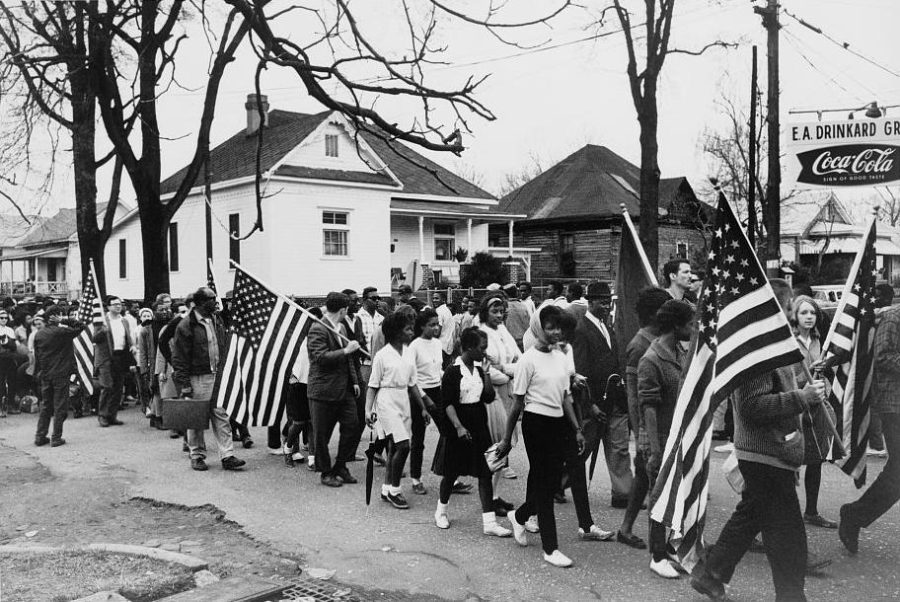 Civil Rights protesters marching in Selma, Alabama on March 7th, 1965. (Image courtesy of Wikimedia)