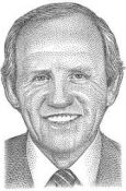 Artwork depicting Will McDonough, the American sports writer that the competition is named after. (Image courtesy of the Sports Museum in Boston)