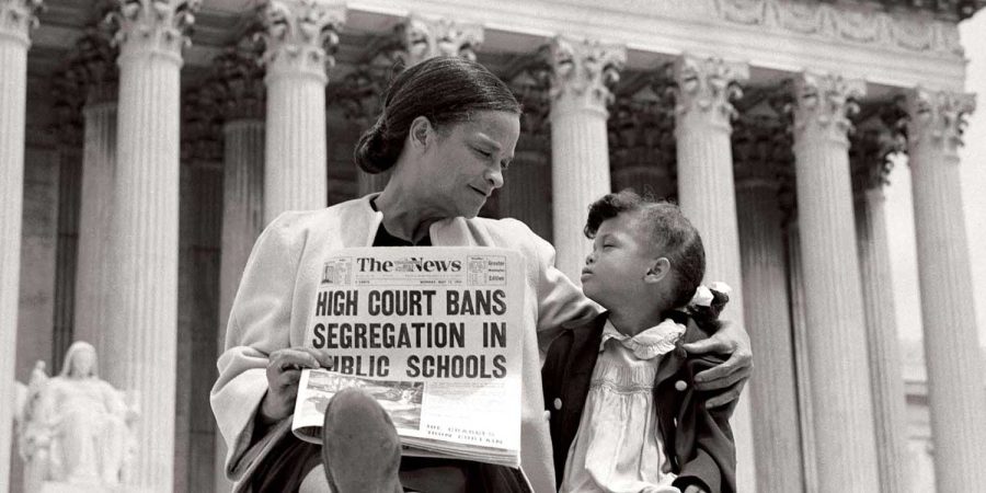 A+photo+taken+shortly+after+the+United+States+Supreme+Court+decided+against+racial+segregations+within+schools+in+1954.+%28image+courtesy+of+Bettmann%2FCorbis%29
