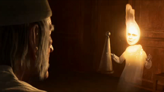 The Ghost of Christmas Past in the 2009 animated version of Charles Dickens' "A Christmas Carol"