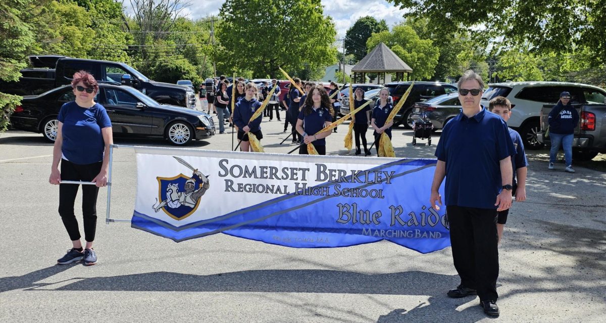 Somerset Berkley Blue Raider Marching Band with Director James Theriault.
