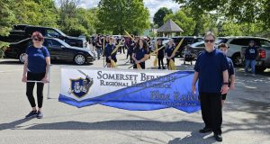 Somerset Berkley Blue Raider Marching Band with Director James Theriault.