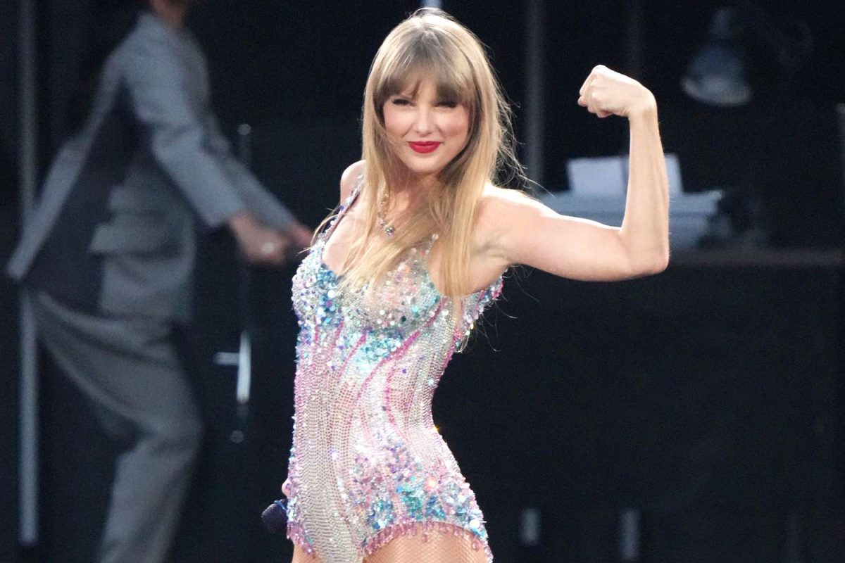 Taylor Swift on stage during the Eras Tour.